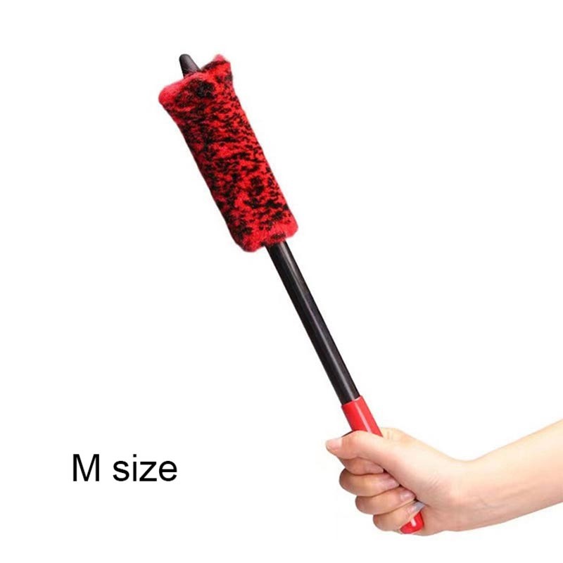 Soft Fiber Car Wheel Cleaning Brush with Bendable Long Handle